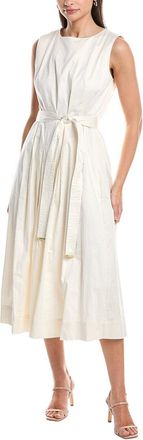 Anne Klein Paneled Bodice Jewel Neck Midi Dress