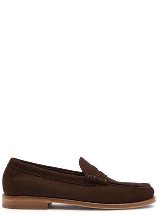 G.H. Bass & Co. G.H Bass & CO Weejuns Heritage Nubuck Loafers - Dark Brown - 7
