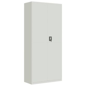 Berkfield Home File Cabinet Light Grey 90x40x200 cm Steel | Size: 90 x 40 x 200 cm