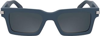 Calvin Klein Acetate Rectangle Sunglasses - Blue