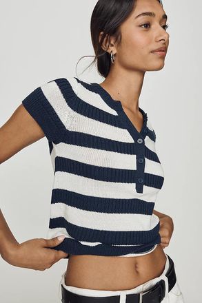 Maeve Striped Sweater Tee