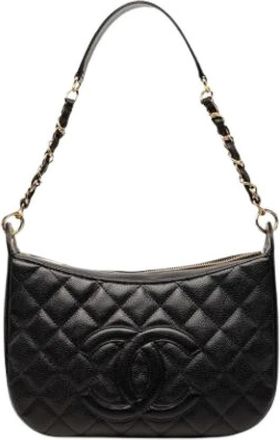 Chanel Pre-owned Vintage Shoulder Bag - Dames - Vintage Schoudertas - Zwart - ONE Size - Leer - Vintage