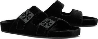 Tory Burch Mellow Pav&eacute; Slide Sandal in Perfect Black /Jet at Nordstrom, Size 5.5