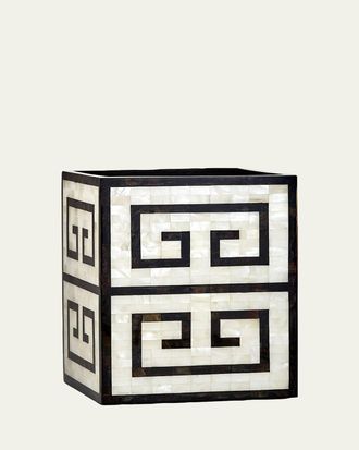 Labrazel Greek Key Wastebasket