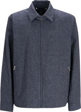 Paul Smith zip-fastening cotton shirt jacket - men - Cotton - M - Blue