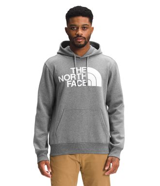 The North Face Mens Half Dome Pullover Hoodie, TNF Medium Grey Heather/TNF White, M