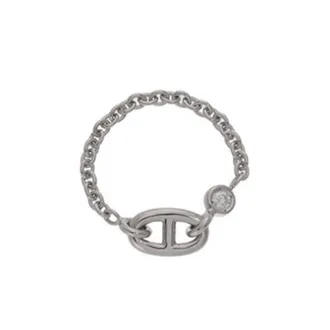 Herm&egrave;s White Gold (18K) Band Ring (Pre-Owned)