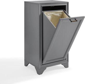 Crosley Furniture Tara Linen Hamper Gray