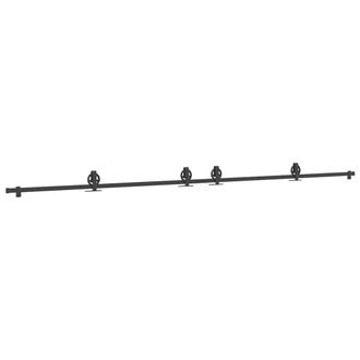 vidaXL Vidaxl - Kit Di Binari Per Porte Scorrevoli 400 Cm Acciaio Nero