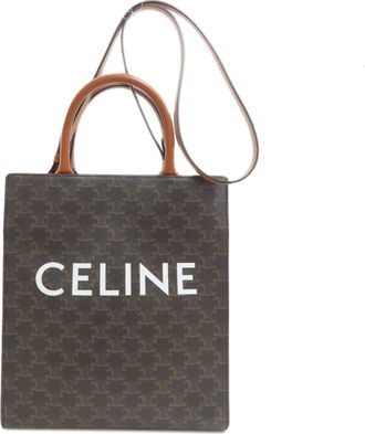 Celine Brown Pvc Tote Bag (Pre-Owned)