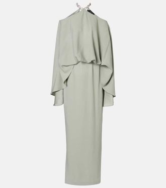 Taller Marmo Cyclades embellished crepe cady gown