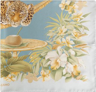Ferragamo Relax Zijden Sjaal - Dames - Zijden sjaals - Veelkleurig - ONE Size - Bamboe - Accessoires