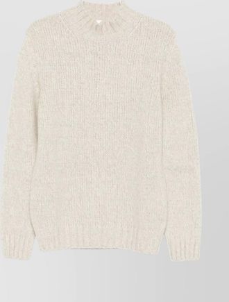 Lardini mens high neck textured knit sweater