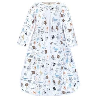 Hudson Baby Long-Sleeved Muslin Wearable Sleep Garment in Alphabet Animals at Nordstrom