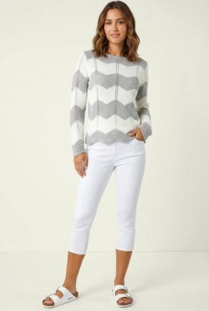 Roman Wave Chevron Knit Jumper