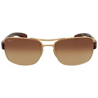 Ray-Ban Brown Gradient Rectangular Mens Sunglasses RB3522 001/13 61