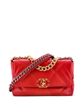 Chanel 19 Flap Bag Quilted Leather Medium crossbody bag - Rosso