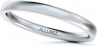 Allurez Platinum Wedding Ring Low Dome Comfort Fit (2mm)