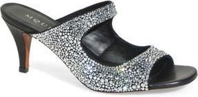 Alexander McQueen Arc Crystal Slide Sandal in Black/Silver at Nordstrom Rack, Size 7.5Us / 37.5Eu