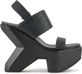 United Nude Boulder Sandal - Dames - Sandalen met hakken - Zwart - 39 EU - Leer - Schoenen