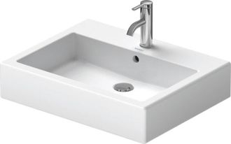 Duravit Duravit - Lavabo Vero 600mm, Pulido Con Rebosadero, Con Banco De