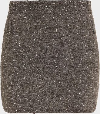 A.L.C. Stella Bouclé Tweed Mini Skirt