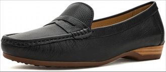 David Tate Womens Freetime Loafer In Black Leather