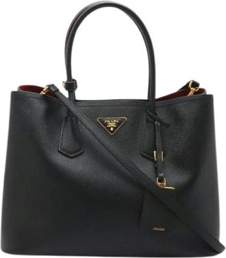 Prada Pre-owned Tote Bags, female, Black, Size: ONE SIZE Pre-owned Saffiano 2way tote bag