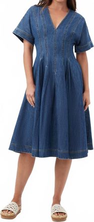 Trina Turk Ashe Midi Dress In Indigo