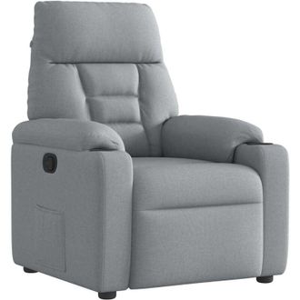 vidaXL Sill&oacute;n Reclinable De Tela Gris Claro Vidaxl