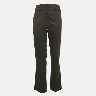Max Mara Black Gabardine Wide Trouser