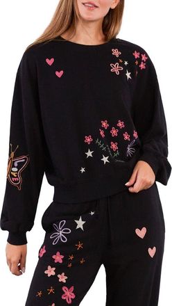 BILLY T In Full Bloom Sweatshirt in Ink at Nordstrom, Size X-Small