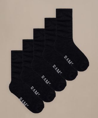 BAM Bamboo Classic Socks - 5 Pack - UK Size 12-14