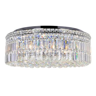 CWI Lighting Colosseum 10 Light Flush Mount With Chrome Finish