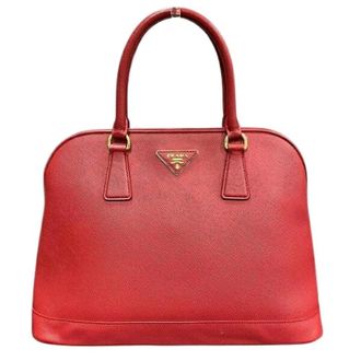 Prada Pre-owned Handbags, female, Red, Size: ONE SIZE Pre-owned Saffiano 2way Bag