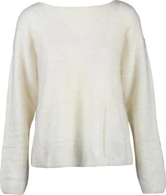 KANGRA Pullover met ronde hals - Dames - Ronde hals truien - Wit - M - Kasjmier - Truien & Vesten