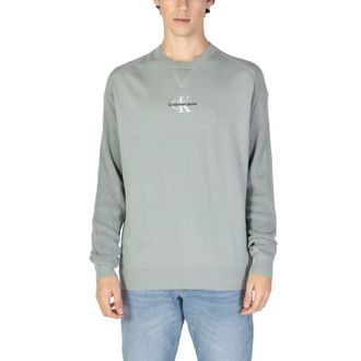 Calvin Klein Jeans Mens Knit Crewneck Sweater Cg3511 - Silver Cotton - Size EU 52 (Mens)