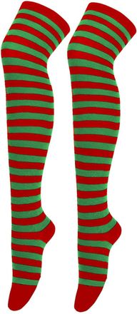 Generic Ladies Stripe Stripy Calf Long Boots Stocking Striped Over The Knee Thigh High Long Socks Assorted Colours WomenS Striped Knee Highs Socks Beautiful C
