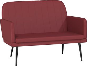 vidaXL Banco De Cuero Sint&eacute;tico Rojo Tinto 107x80x81 Cm Vidaxl