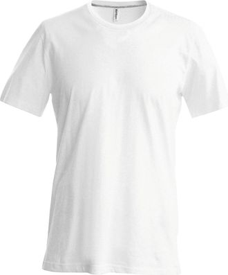 Kariban Mens Slim Fit Short Sleeve Crew Neck T-Shirt (M) (White)