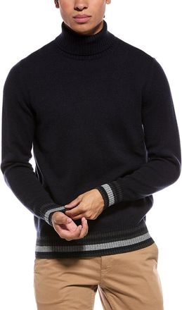 N.Peal N.Peal Stripe 100% Cashmere Turtleneck Sweater