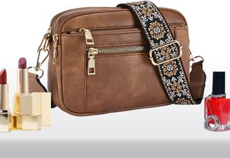 Generic Women Shoulder Purses - 20x5.3x15cm PU Leather Hobo Bag, Multi-Pocket Purse | Perfect For Travel Hiking Everyday Use, Fashion Accessory, Cell Phone St