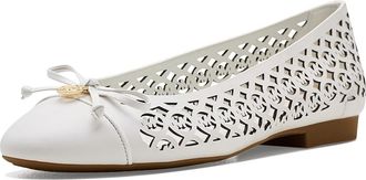 Michael Kors Piper Flex Ballet Womens Flat Shoes Optic White : 6.5 M, Leather