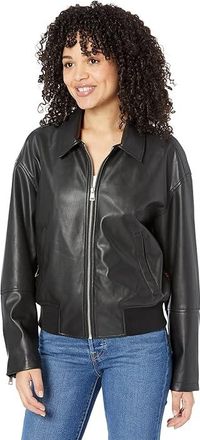 Levi's Laydown Bomber Womens Jacket Black : XL, Polyurethane/Faux Leather