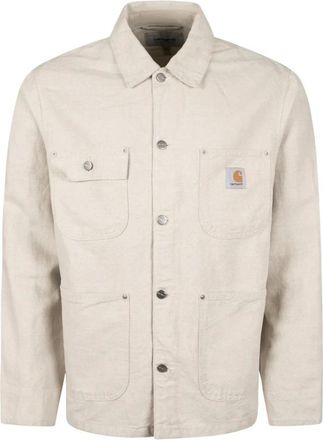 Carhartt Work in Progress Katoenen Chore Coat - Heren - Zomerjassen - Beige - S - Katoen - Jassen