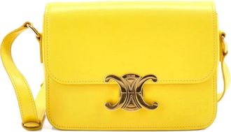 Celine Triomphe Shoulder Bag Smooth Calfskin Teen crossbody bag - Giallo