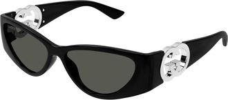Gucci Cat-eye Zonnebrillen - Dames - Zonnebrillen - Zwart - 55 MM - Accessoires