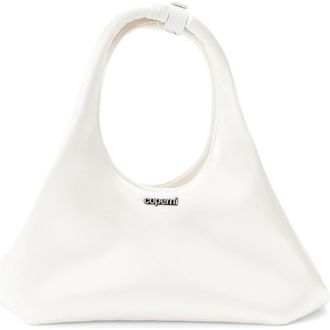 Coperni Mini Folded Satin Tote in White/White at Nordstrom