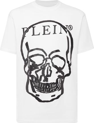 Philipp Plein Jersey T-shirt Round Neck SS Skull and Plein