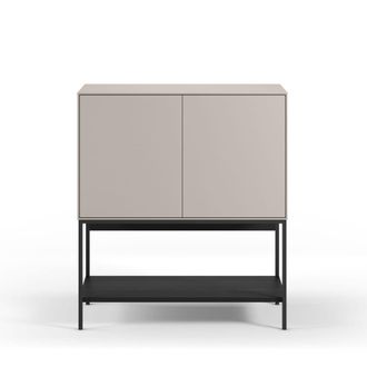DRAWER Aparador de 2 puertas de madera y metal H90cm - Beige